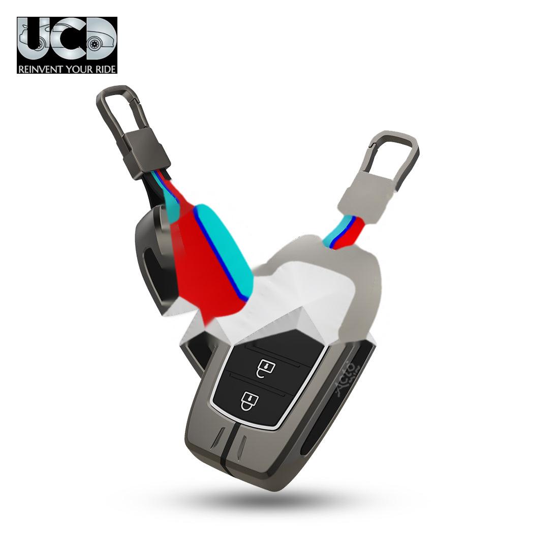 Car Key Cover Metal Silicone Compatible with Toyota