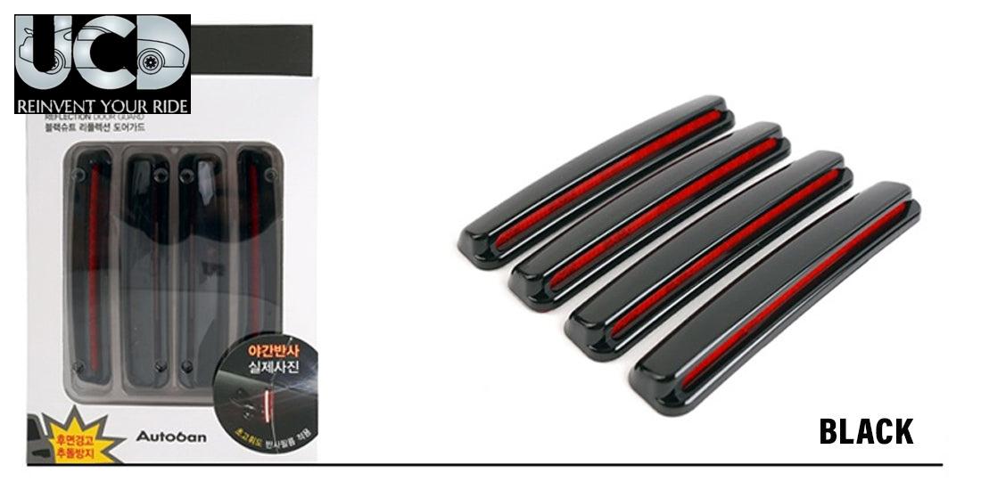 Car Door Guard Blacksuit Reflector Premium Promo In Black Set Of 4Pcs