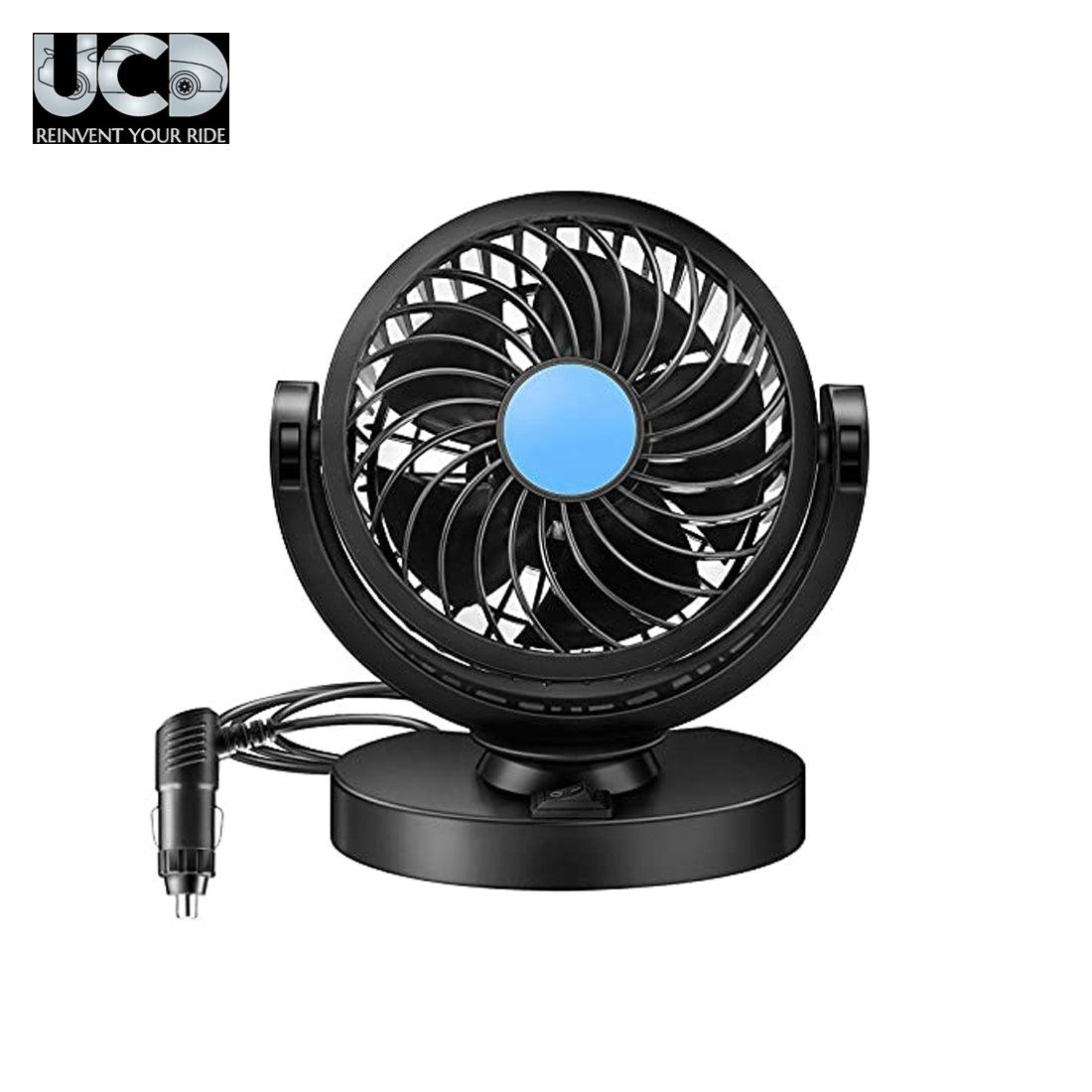 Car Mini Electric Fan 360 Rotating Strong Wind Car Fan Car Air Conditioner Low Noise Portable Auto Air Cooling Fan