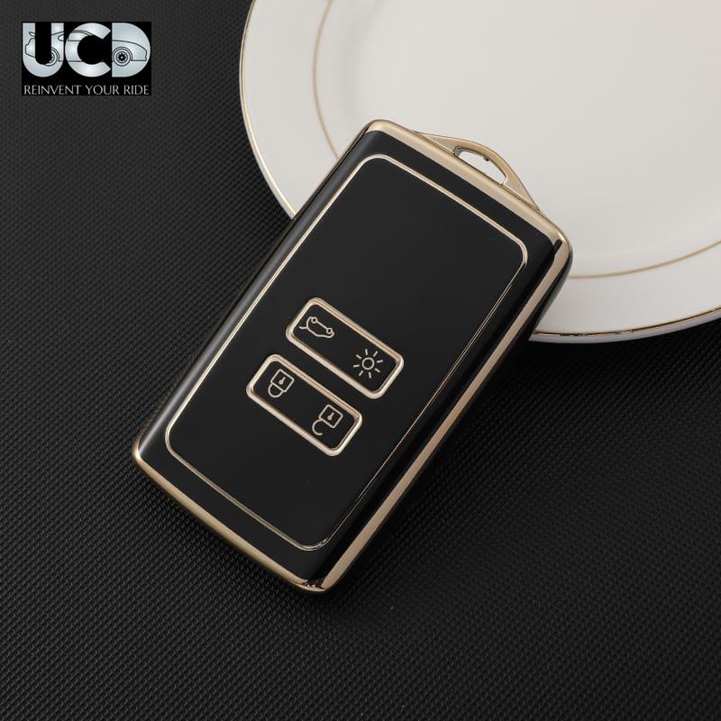 TPU Gold Series Car Key Cover For Renault Triber