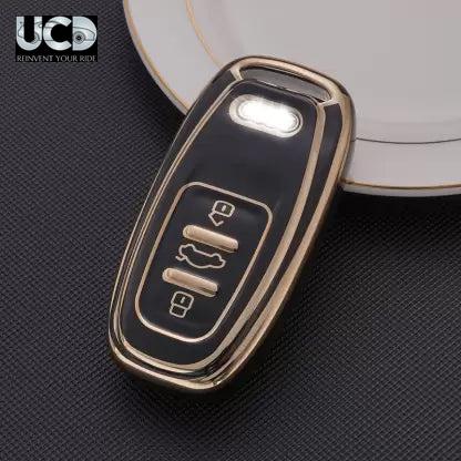 TPU Gold Series Car Key Cover For Audi A8