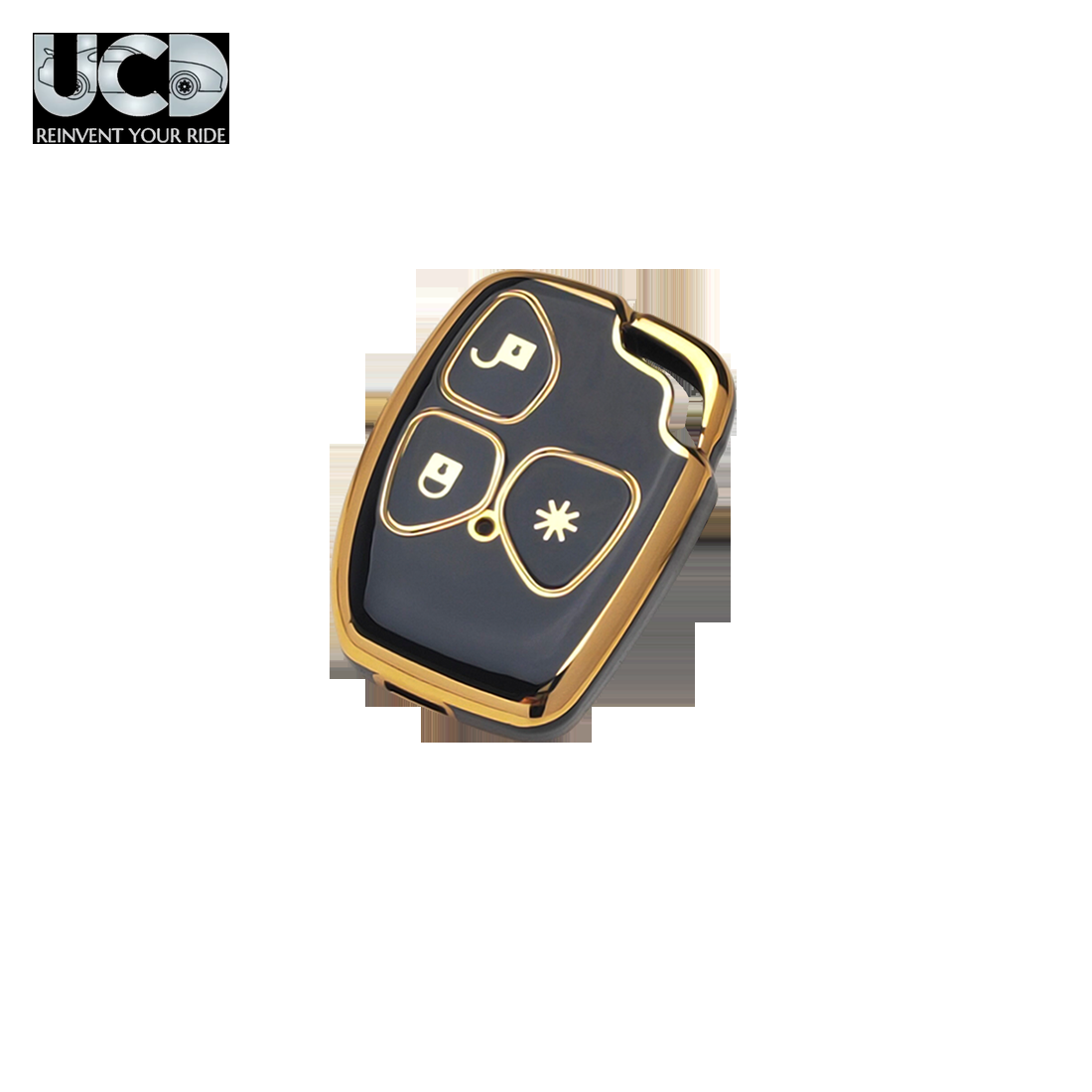 TPU Gold Series Car Key Cover For Mahindra Nuvosports