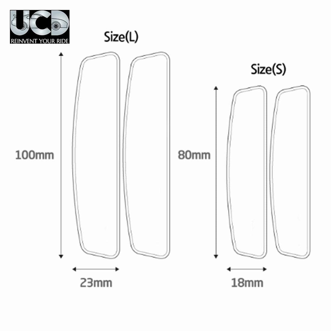 Car Gt Racing Door Guard Edge Protector Set Of 4Pcs In Silver