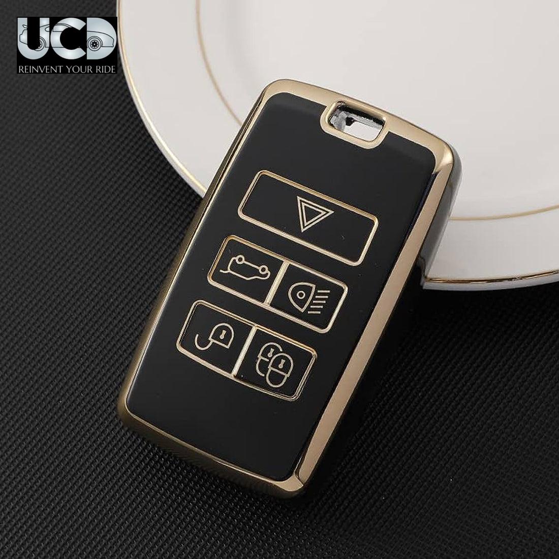 TPU Gold Series Car Key Cover For Land Rover Sports