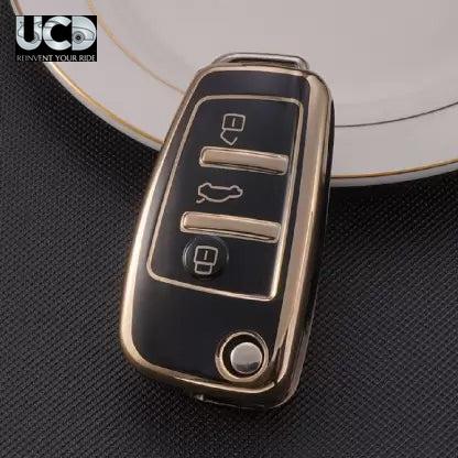 TPU Gold Series Car Key Cover For Audi RS
