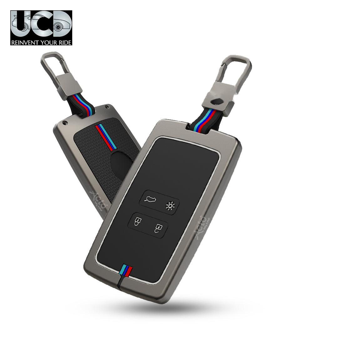 Car Key Cover Metal Silicone Compatible with Renault