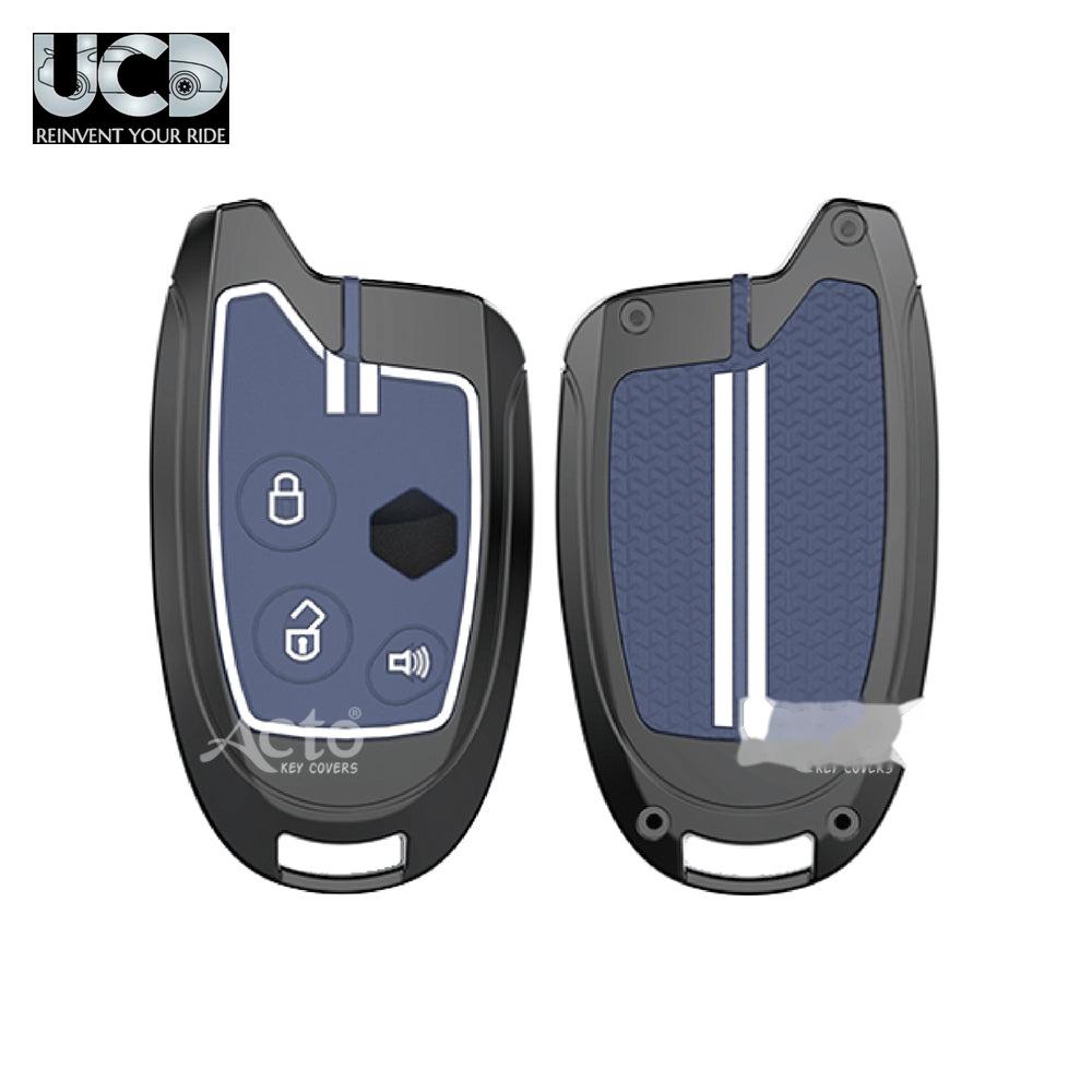 Metal Sapphire Key Cover and Key chain Compatible with Suzuki Nippon Pack of 1 Set (Glow in the Night)