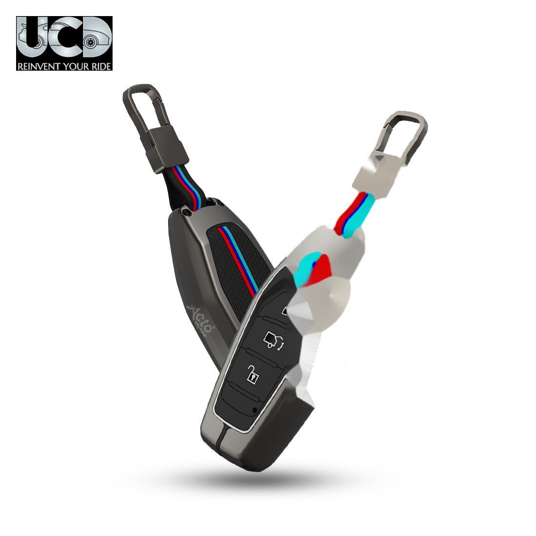 Car Key Cover Metal Silicone Compatible with Mahindra Xuv500