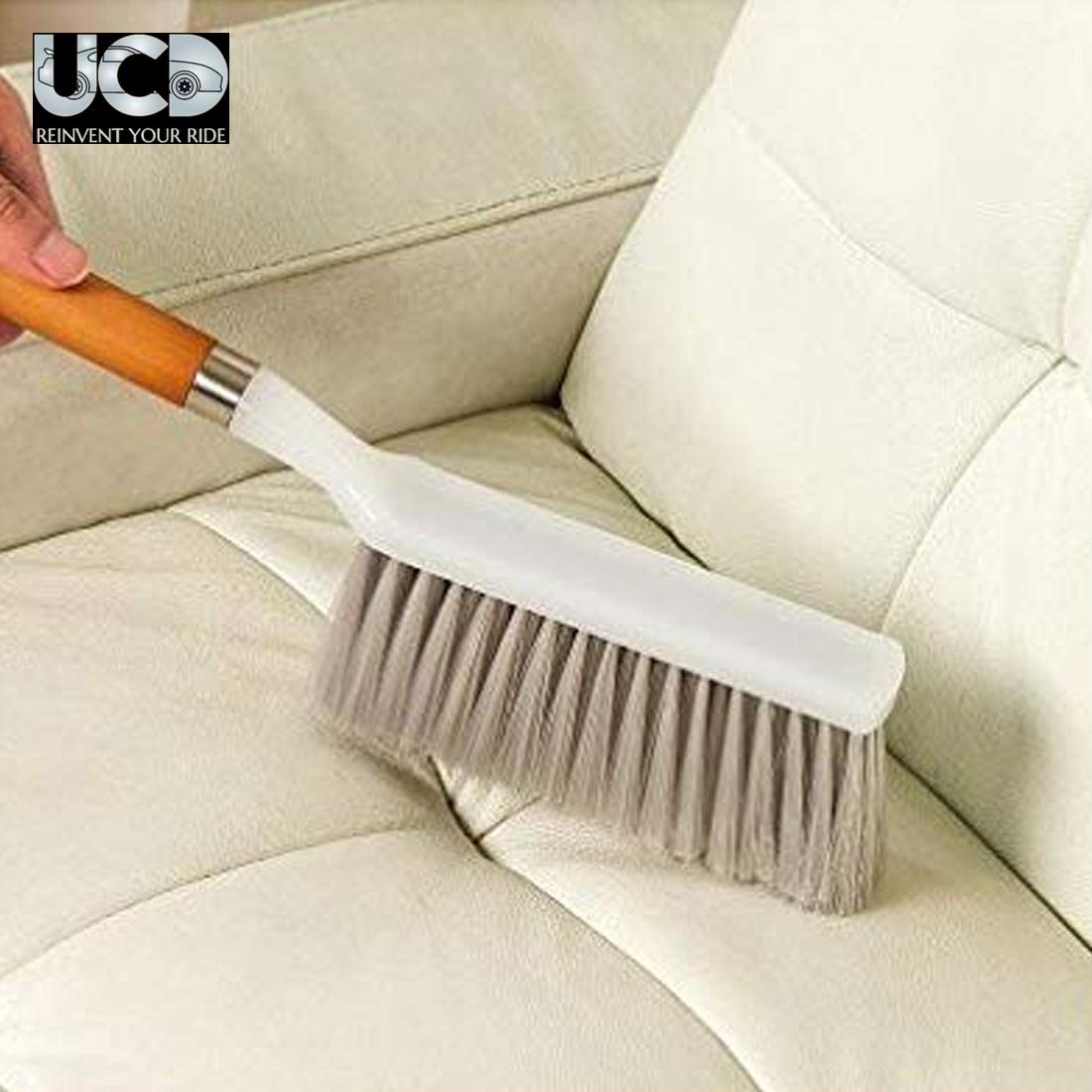 Long Bristle Dust Cleaning Brush Ideal for Carpet Cleaning, Car Seat, Bed, Sofa, Curtains, Mats and Household Upholstery Cleaning Carpet Brush Wooden Handle