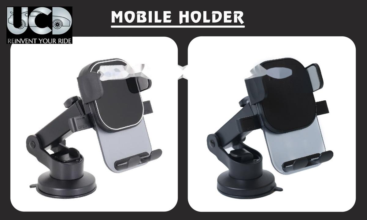 Universal Premium Car Mobile Holder for Dashboard, Windscreen & Table Desk 360 Rotating gun turret Silicon anti-skid pad