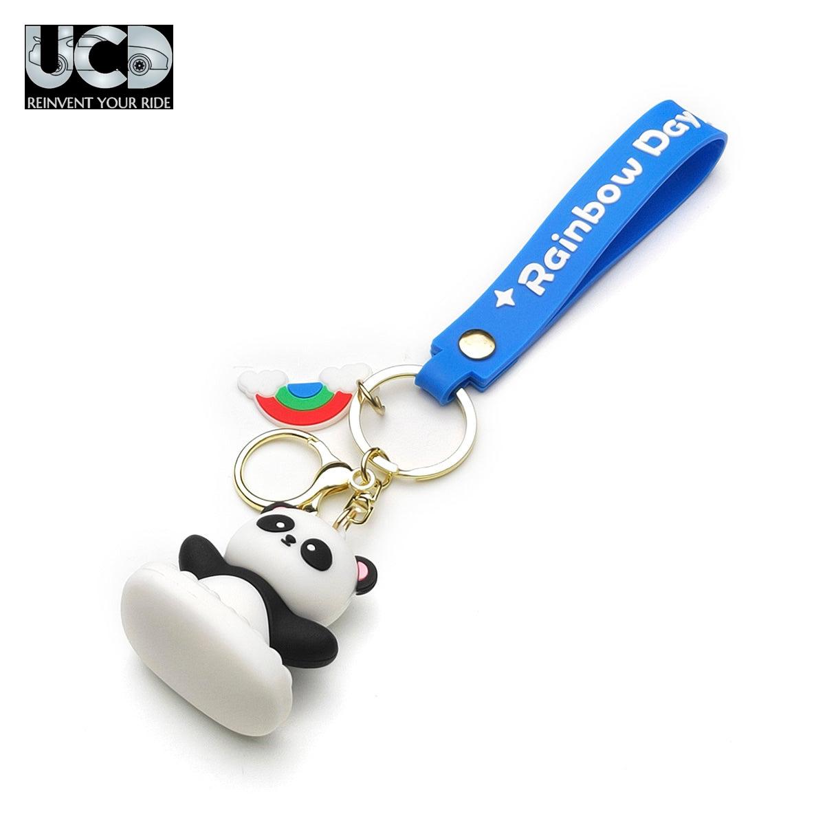 3D PVC Cartoon Keychain Panda