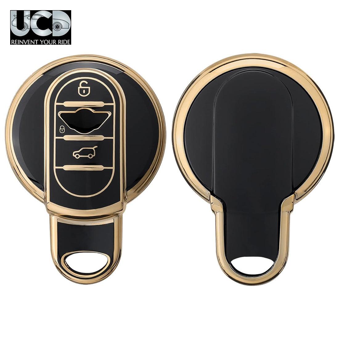 TPU Gold Series Car Key Cover For Mini Cooper