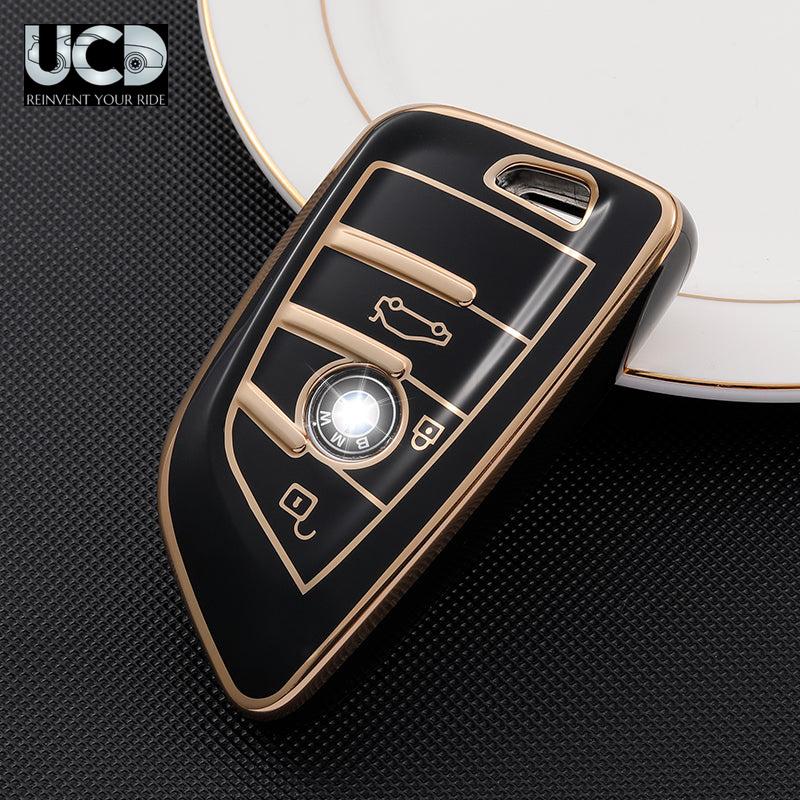 TPU Gold Series Car Key Cover For BMW 1 Series
