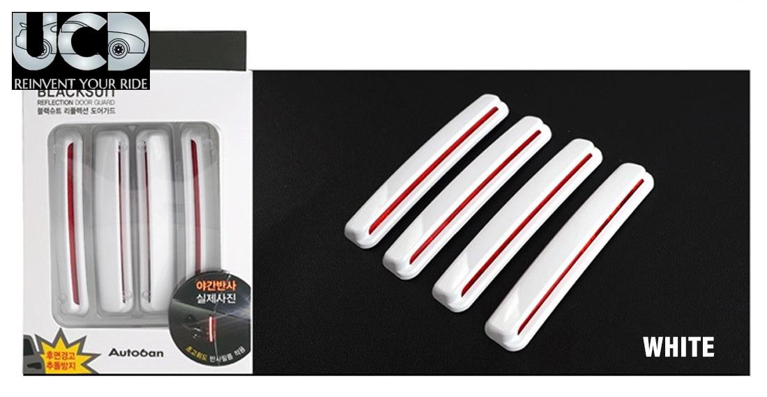 Car Door Guard Blacksuit Reflector Premium Promo In White Set Of 4Pcs