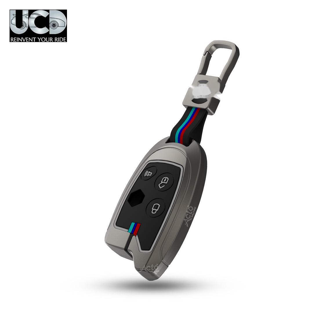 Car Key Cover Metal Silicone Compatible with Maruti Suzuki