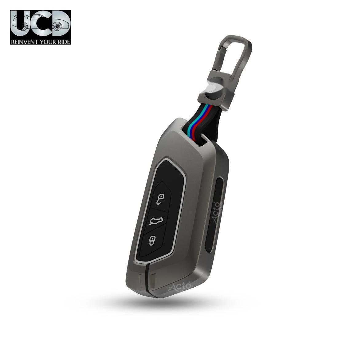 Car Key Cover Metal Silicone Compatible with Skoda