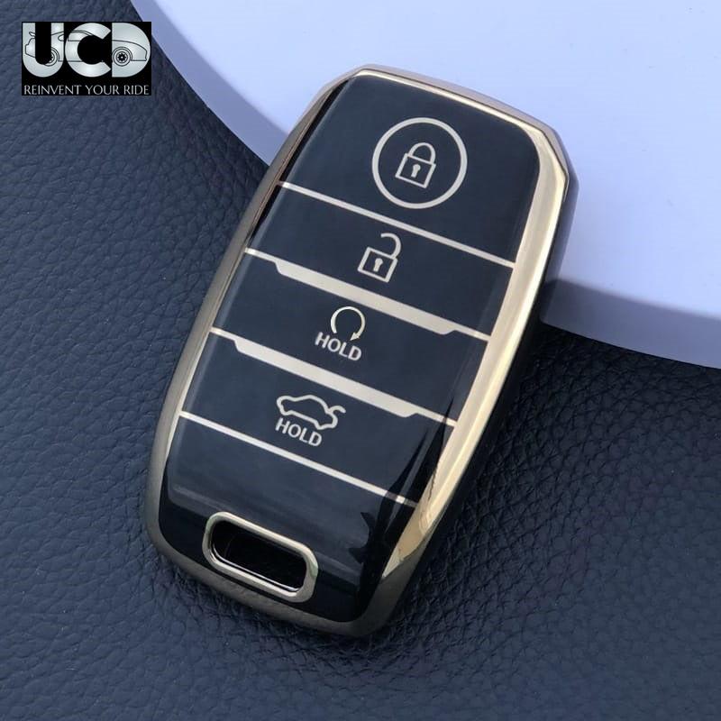 TPU Gold Series Car Key Cover For Kia Seltos 2020+