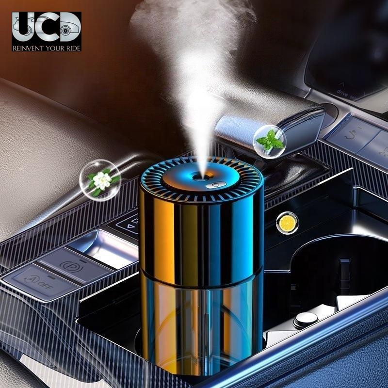 Car Essential Oil Diffuser, 160ML Car Aromatherapy Diffuser with 5-LED Color Changing, Portable Car Air Fresheners, USB Mini Humidifier for Car, Office and Home