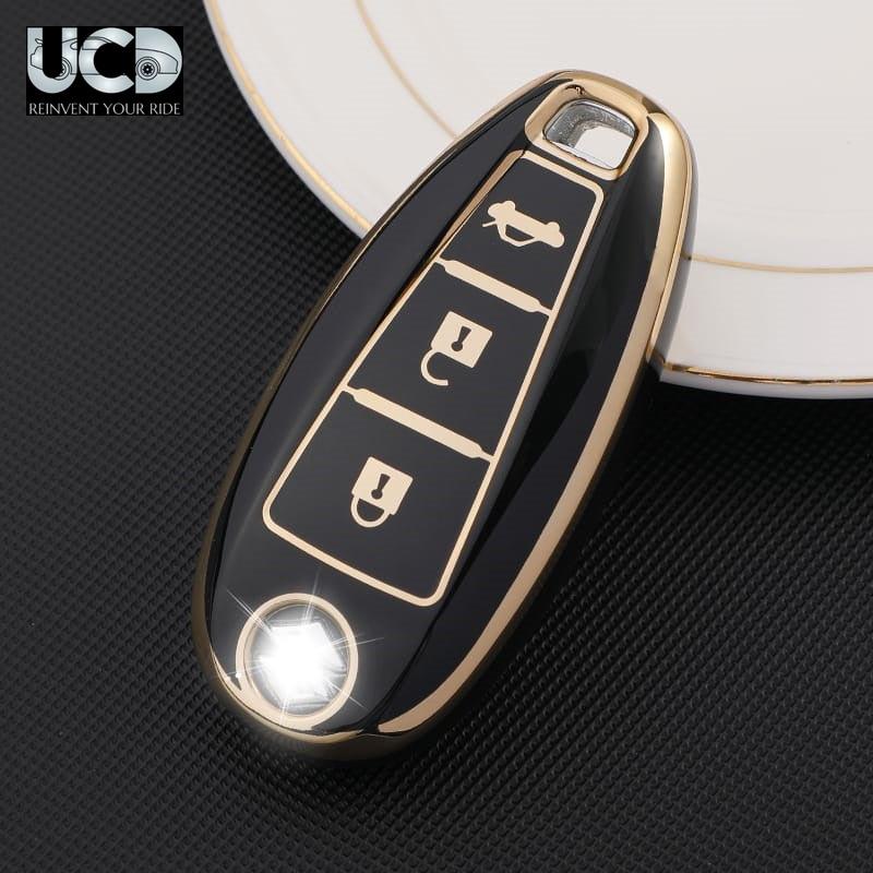 TPU Gold Series Car Key Cover For Suzuki Baleno