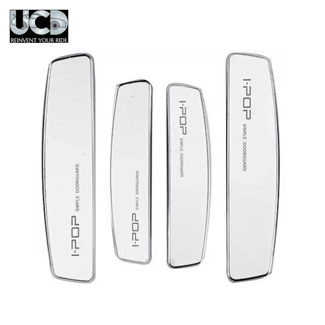 Car I-Pop Simple Door Guard Edge Protector Set Of 4Pcs In White