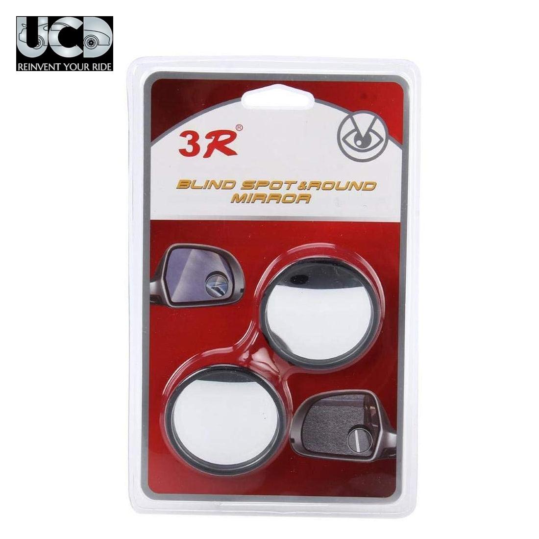 Car Blind Spot Mirrors Adjustable 360 Degree Wide Angle Rear Side View 3R Parking Mirror Left and Right - 2PC