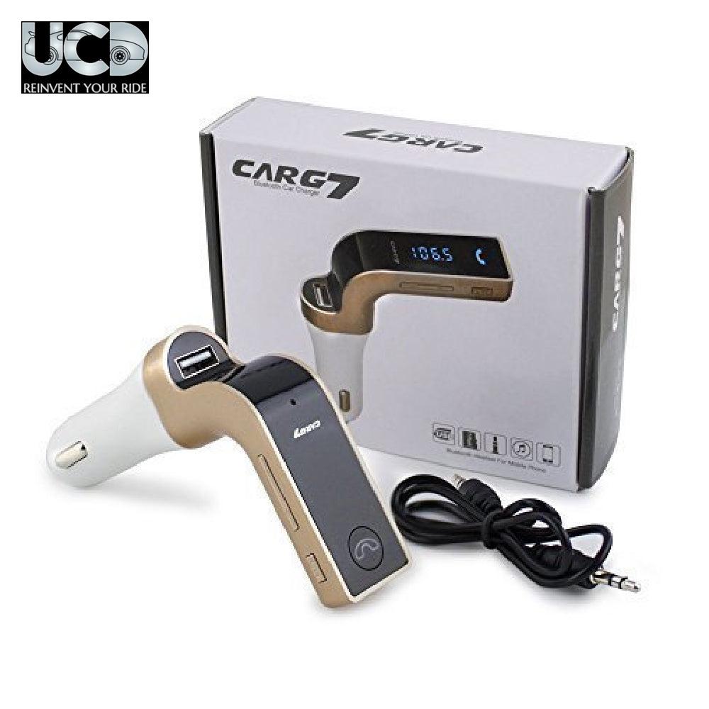 Bluetooth Car Charger Fm Kit Mp3 Transmitter USB Hands-Free Mobile with Aux Cable for All Smartphones