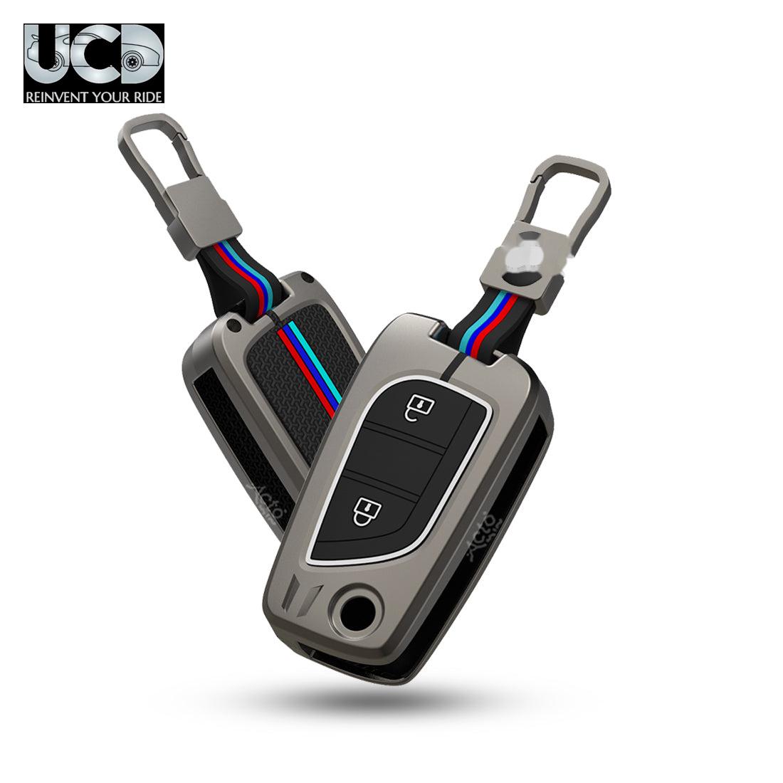 Car Key Cover Metal Silicone Compatible with Toyota