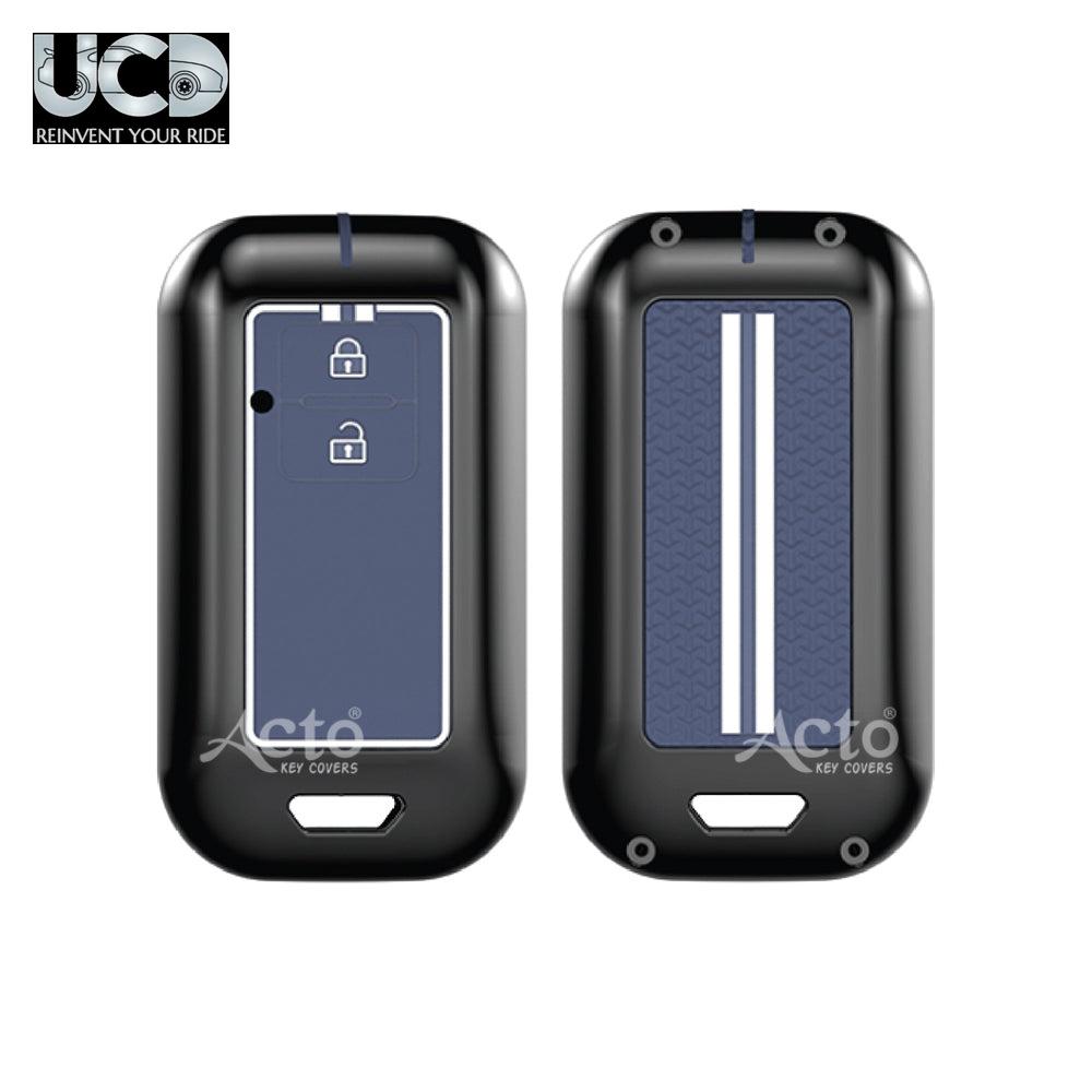 Metal Sapphire Key Cover and Key chain Compatible with Suzuki New Baleno I New Swift I New Dzire I New Ertiga I XL6 Pack of 1 Set (Glow in the Night)