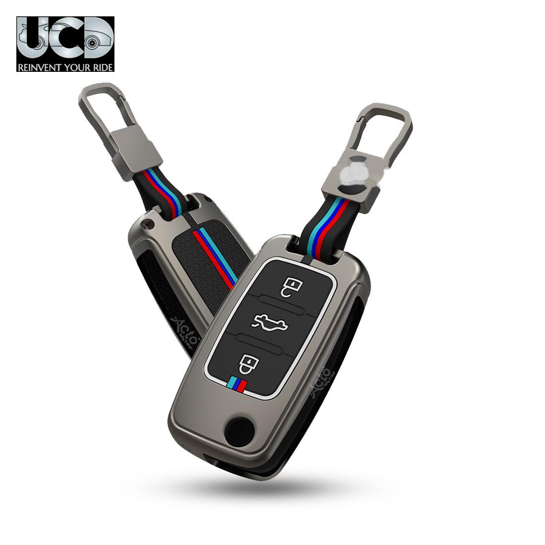 Car Key Cover Metal Silicone Compatible with Skoda