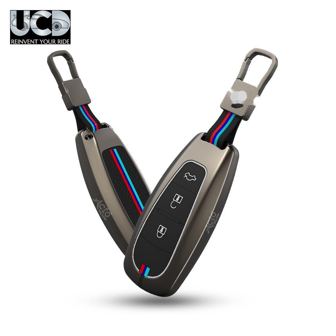 Car Key Cover Metal Silicone Compatible with Maruti Suzuki