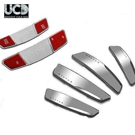Car Status High Glossy Door Guard Edge Protector Set Of 4Pcs In Silver