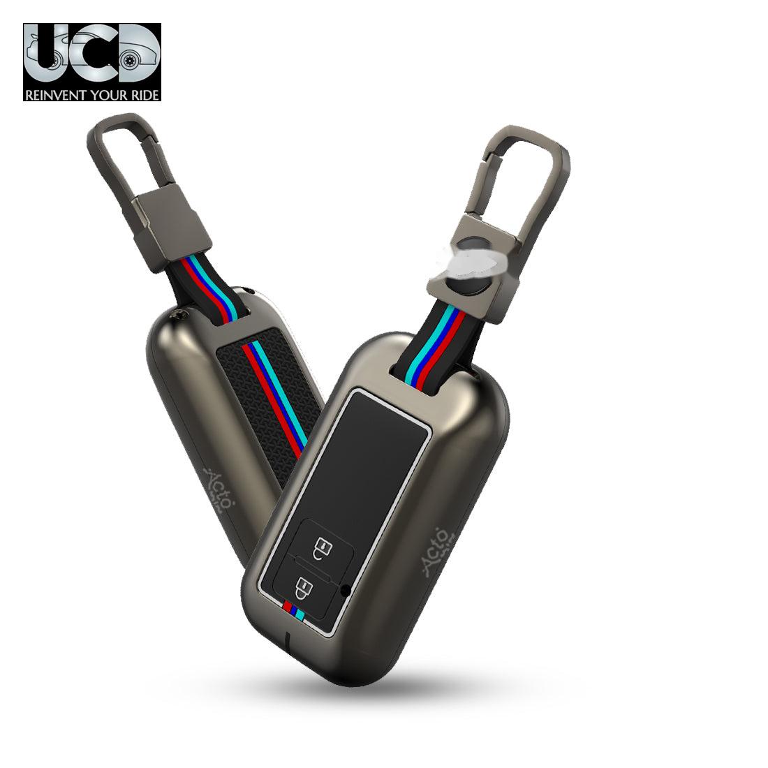 Car Key Cover Metal Silicone Compatible with Maruti Suzuki