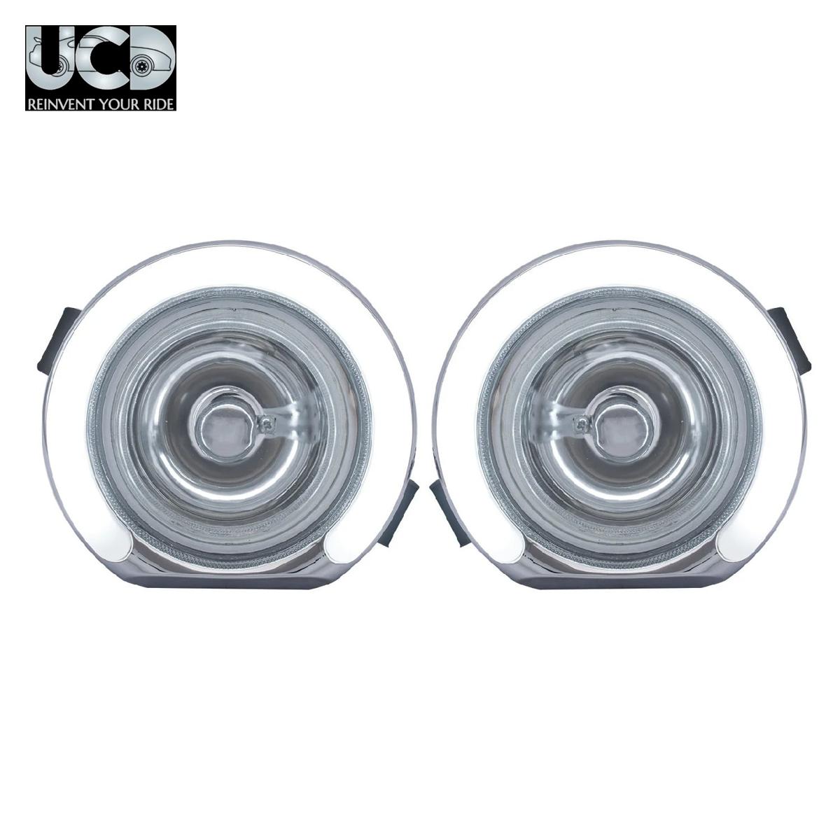 Car Bumper Halogen DRL with Bulb O.E.M type Fog Light Assembly for New Bolero 2012-2019 - Set of 2 Pieces, White