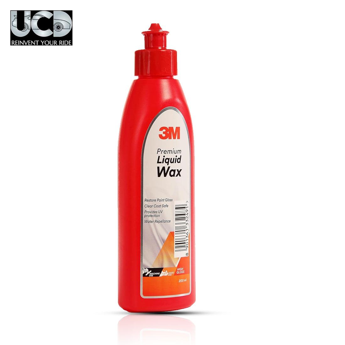 3M Premium Liquid Wax for Car | High Gloss Shine | UV Protection | Water Repellent | 200ml
