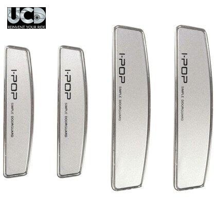 Car I-Pop Simple Door Guard Edge Protector Set Of 4Pcs In Silver