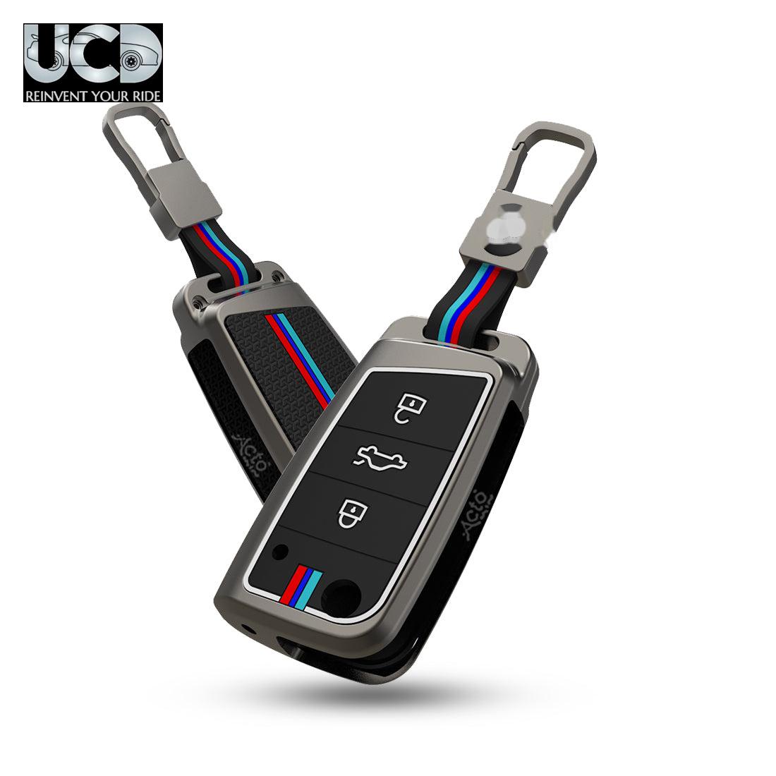 Car Key Cover Metal Silicone Compatible with Volkswagen