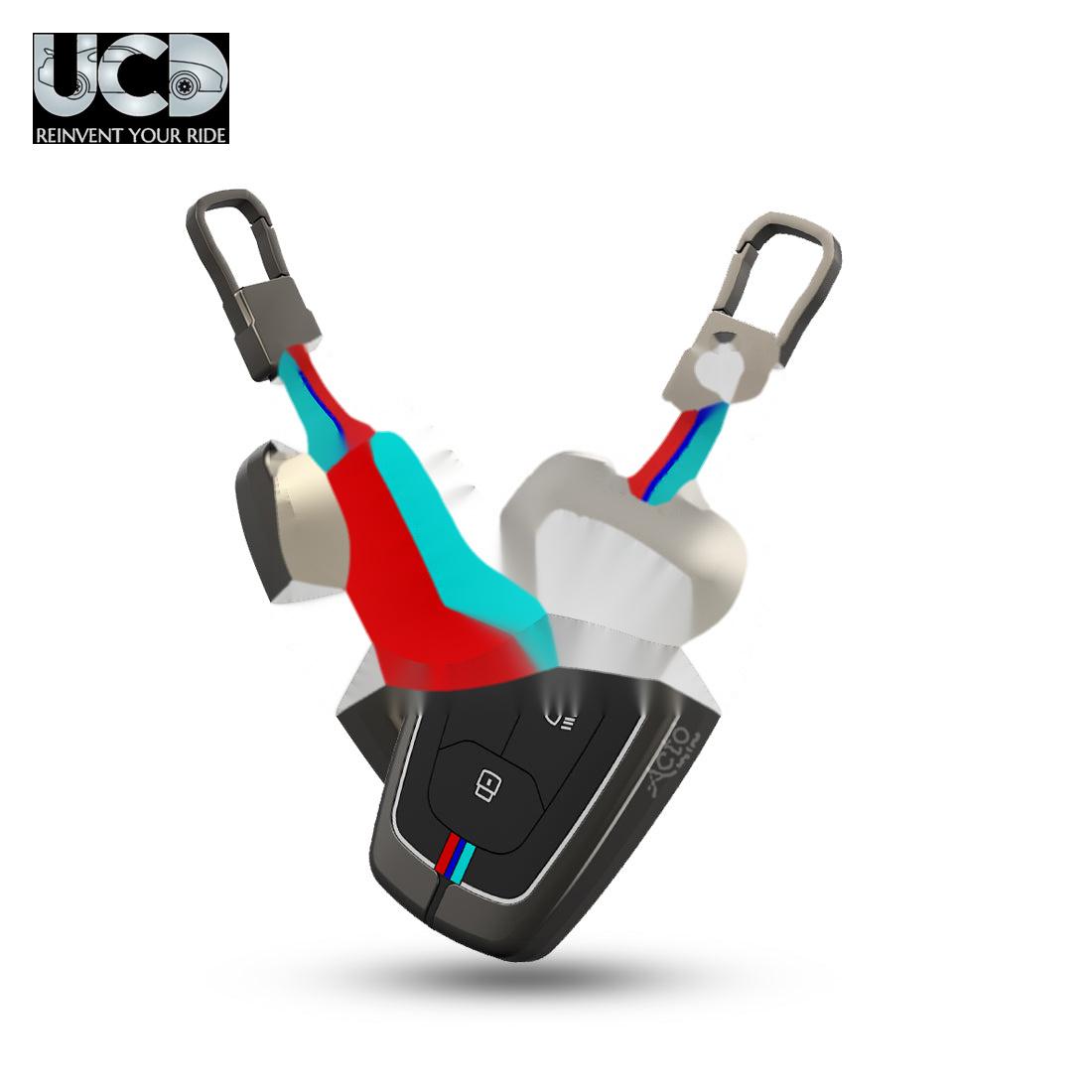 Car Key Cover Metal Silicone Compatible with Tata