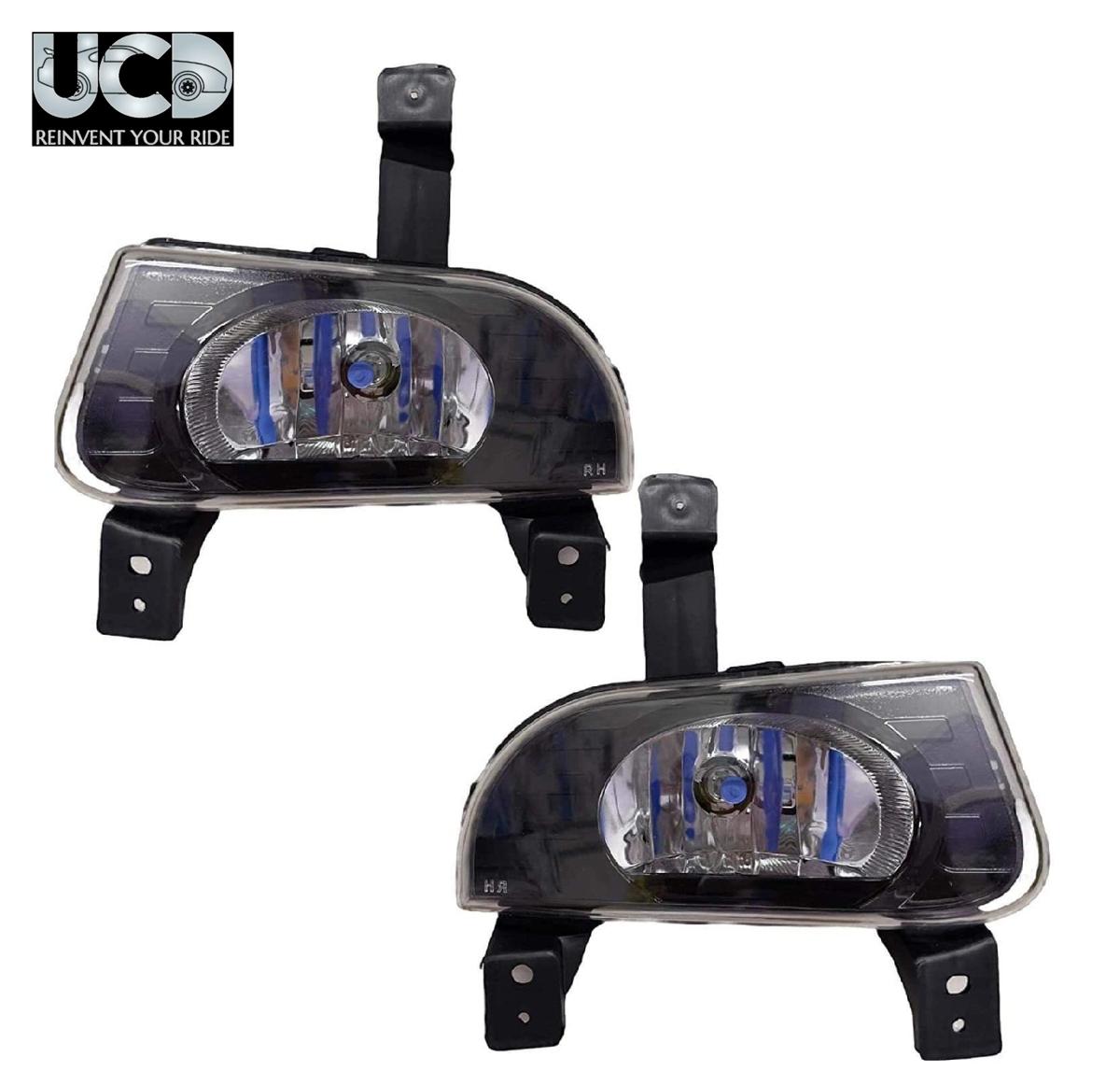Car fog Light With Halogen Bulb Assembly - Set of 2 Compatible with Mahindra Bolero Neo 2021
