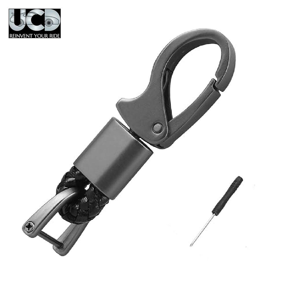 Keychain Leather Strap PU Rope Hook Key ring Key Chain in Black