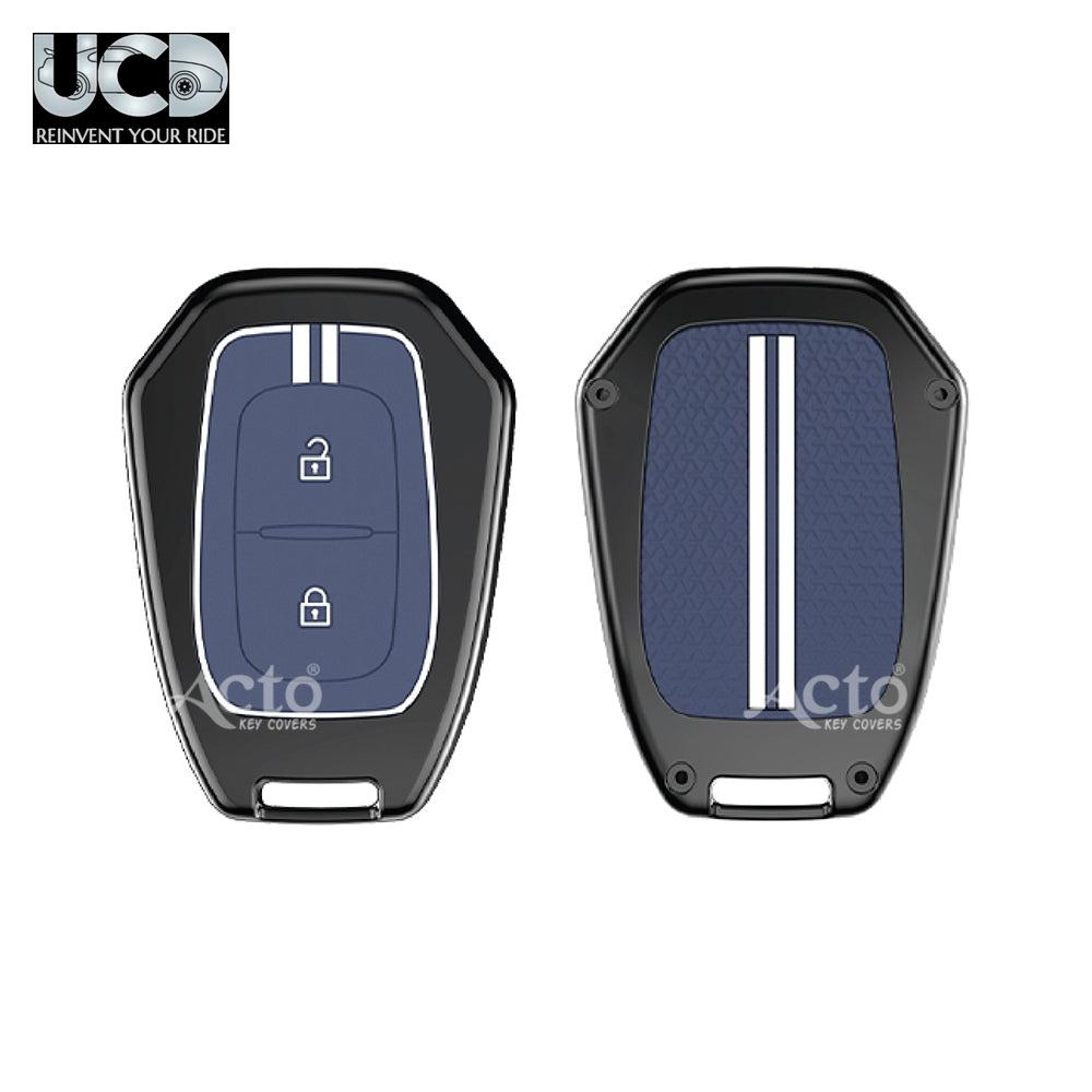 Metal Sapphire Key Cover and Key chain Renault Duster, Kwid & Triber Compatible with Pack of 1 Set (Glow in the Night)