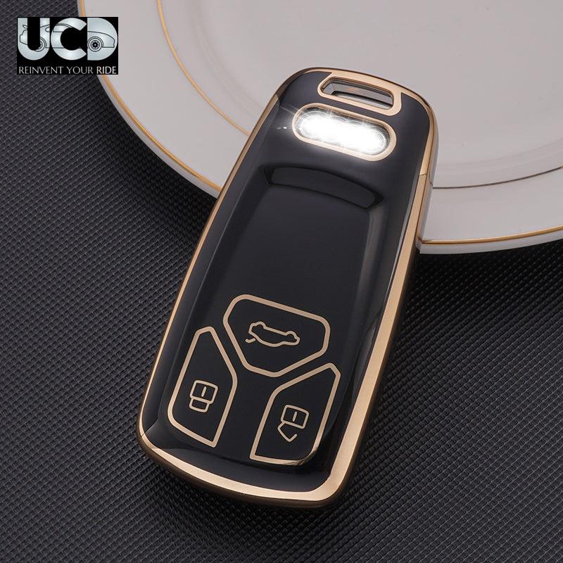 TPU Gold Series Car Key Cover For Audi A4