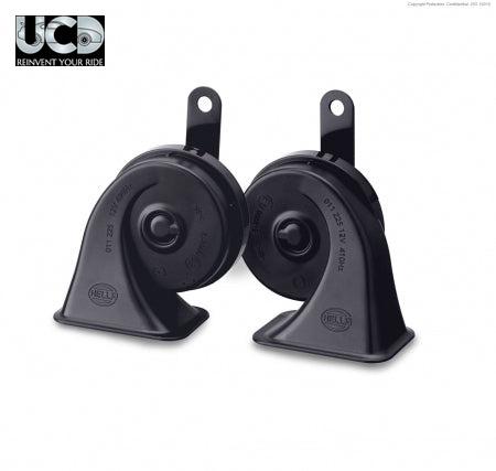 Hella Midnight Black Trumpet Horn Set ( 12V,410/510 Hz,105 -118 dB @ 2m)