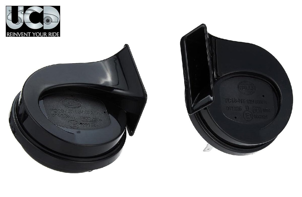 Hella Pearl Black Trumpet Horn Set ( 12V,410/510 Hz,105 -118 dB @ 2m)