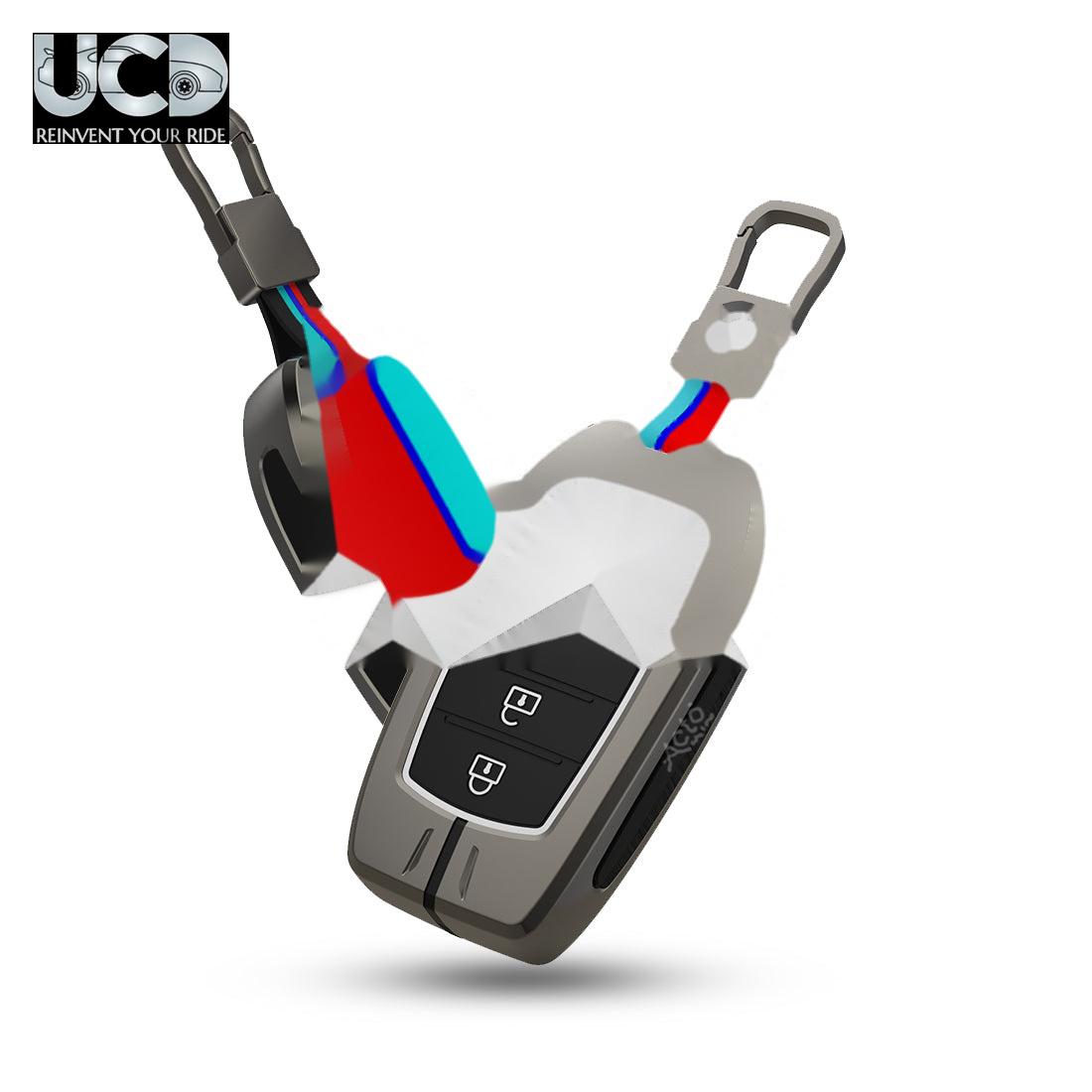 Car Key Cover Metal Silicone Compatible with Toyota