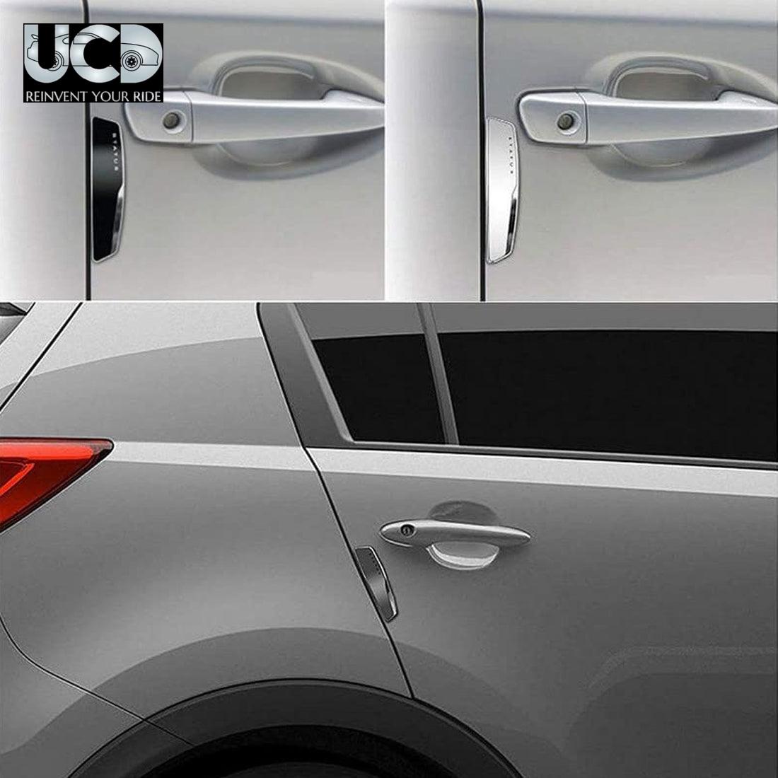 Car Status High Glossy Door Guard Edge Protector Set Of 4Pcs In White