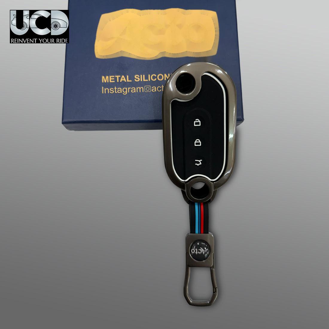 Car Key Cover Metal Silicone Compatible with MG Hector