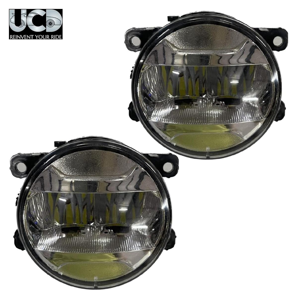 Car fog Light With Halogen Bulb Assembly - Set of 2 Compatible with Maruti Brezza 2022