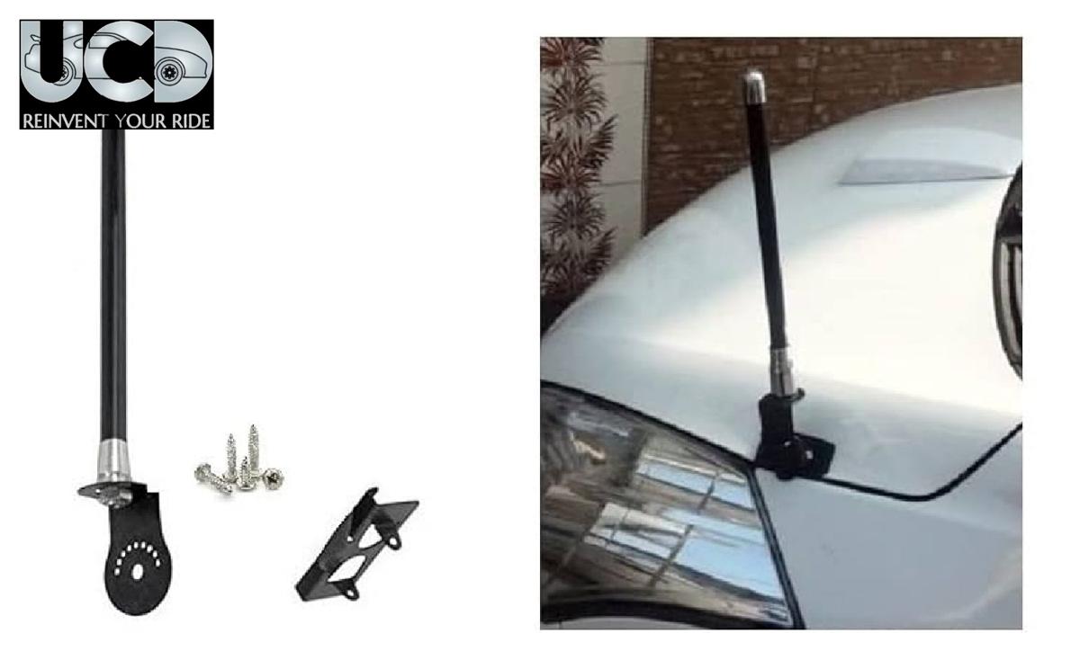 Stylish Car Decoration VIP Show Bonnet Antenna Metal Rod Universal Fit for all Cars