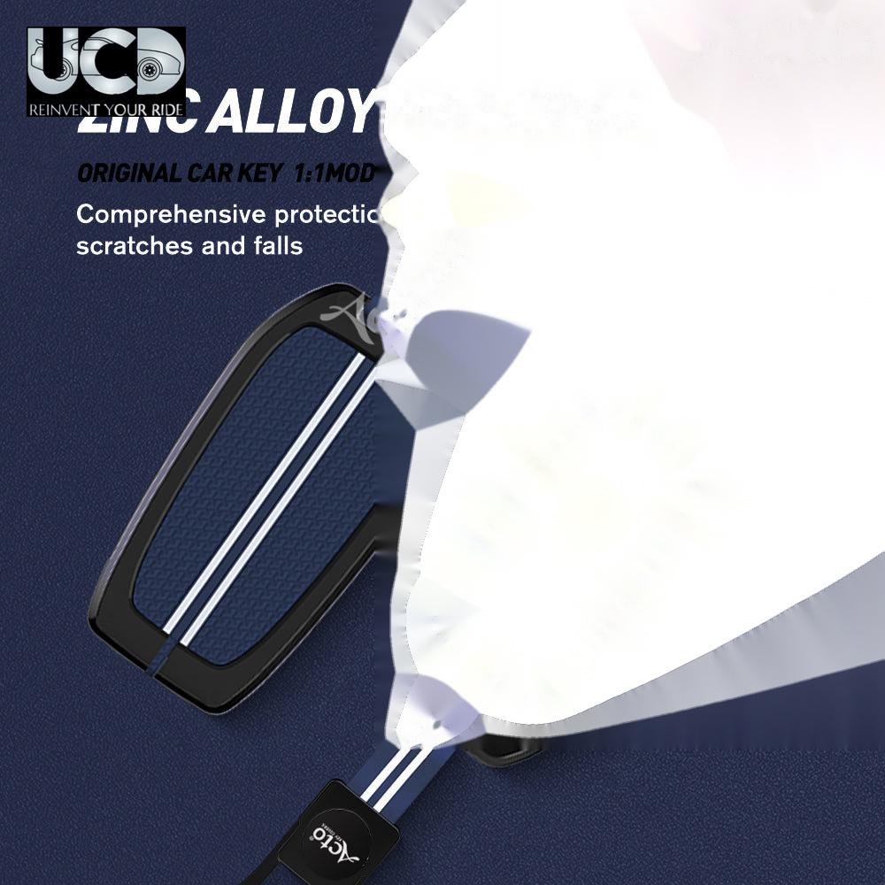 Metal Sapphire Key Cover and Key chain Compatible with Toyota Crysta, Fortuner Pack of 1 Set (Glow in the Night)