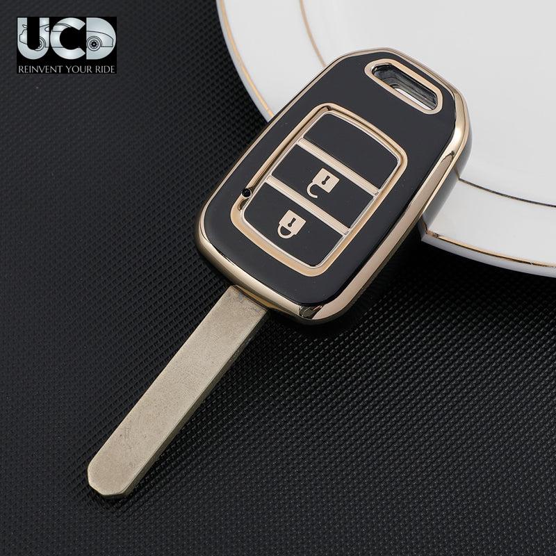 TPU Gold Series Car Key Cover For Honda Mobilio